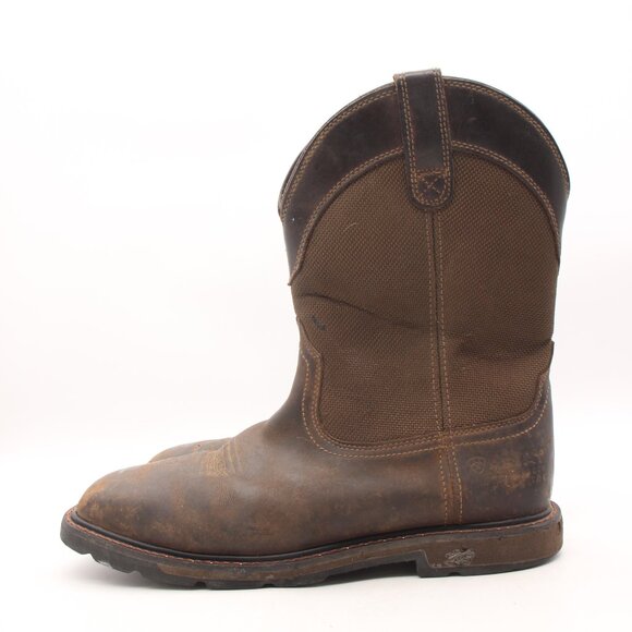 Ariat Groundbreaker Men's Size 11 D Steel Toe Work Boot Brown Leather Waterproof - Picture 4 of 10